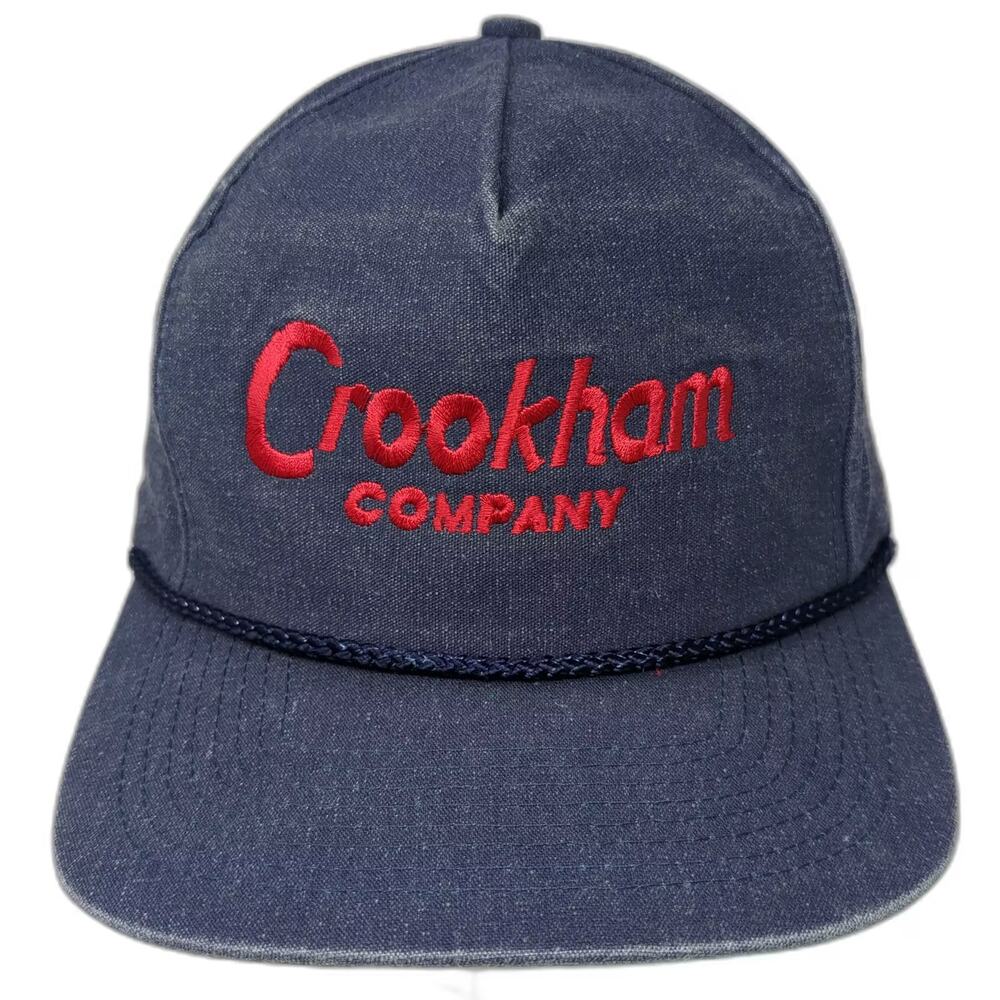 Attractive Headwear Crookham Company 5 Panel Hat Blue Red Snapback OS Rope Logo